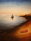 Tribute to Odd Nerdrum, salami version, painting